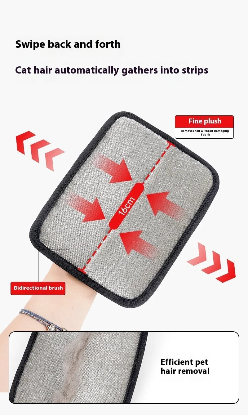 Pet Hair Removal Tool Reusable Static Removal Gloves, Double-Sided Grooming Gloves for Pets, Removes Pet Fur Hair for Carpets