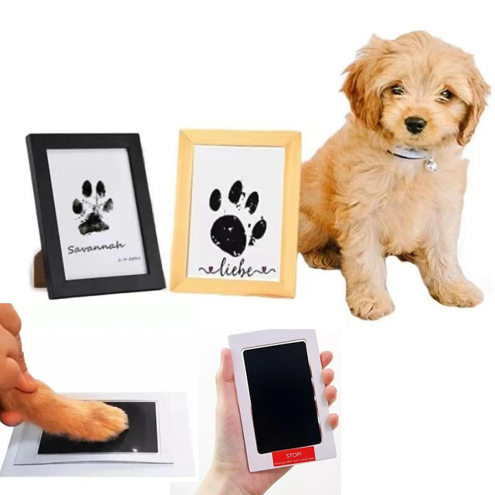Paw Print Clean Touch Ink Pad, Dog Or Cat Pet Owner Keepsake, DIY Inkless Nose and Pawprint Impression Making Kit