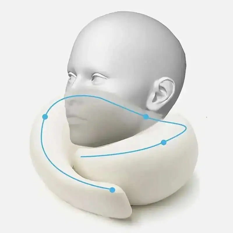 PuffyFuzzy™ Memory Foam Travel Neck Pillow