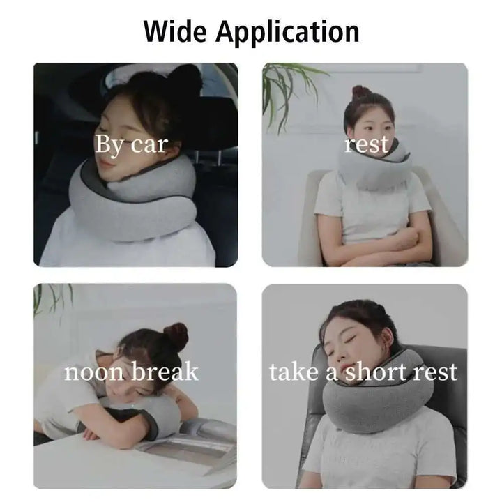 PuffyFuzzy™ Memory Foam Travel Neck Pillow
