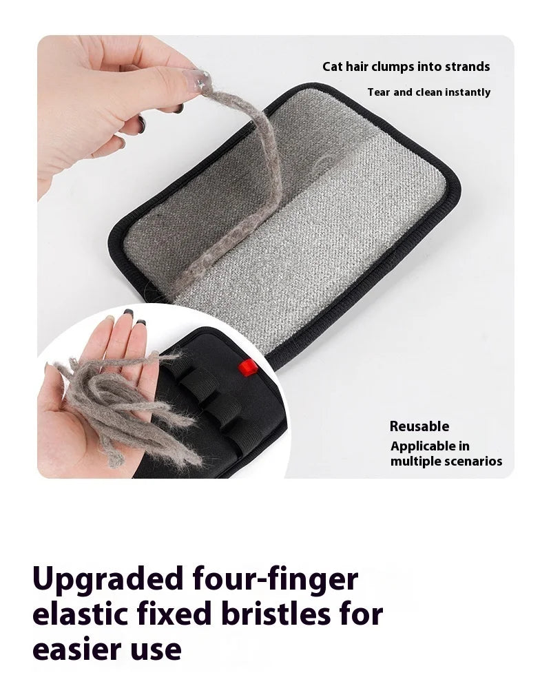 Pet Hair Removal Tool Reusable Static Removal Gloves, Double-Sided Grooming Gloves for Pets, Removes Pet Fur Hair for Carpets