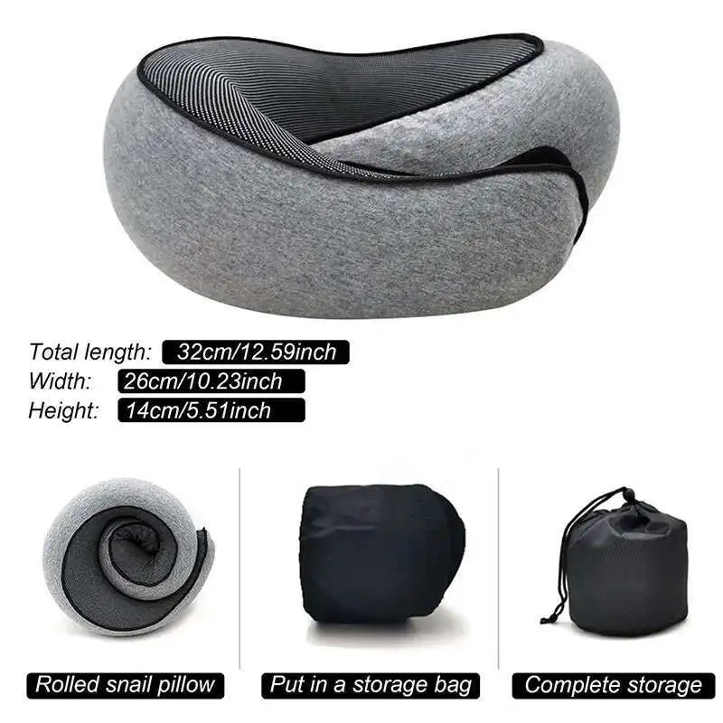 PuffyFuzzy™ Memory Foam Travel Neck Pillow