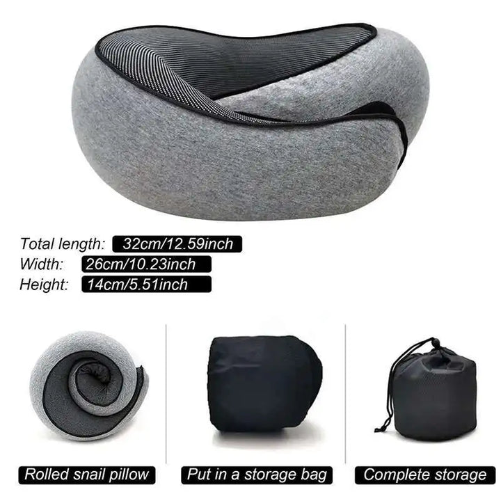 PuffyFuzzy™ Memory Foam Travel Neck Pillow