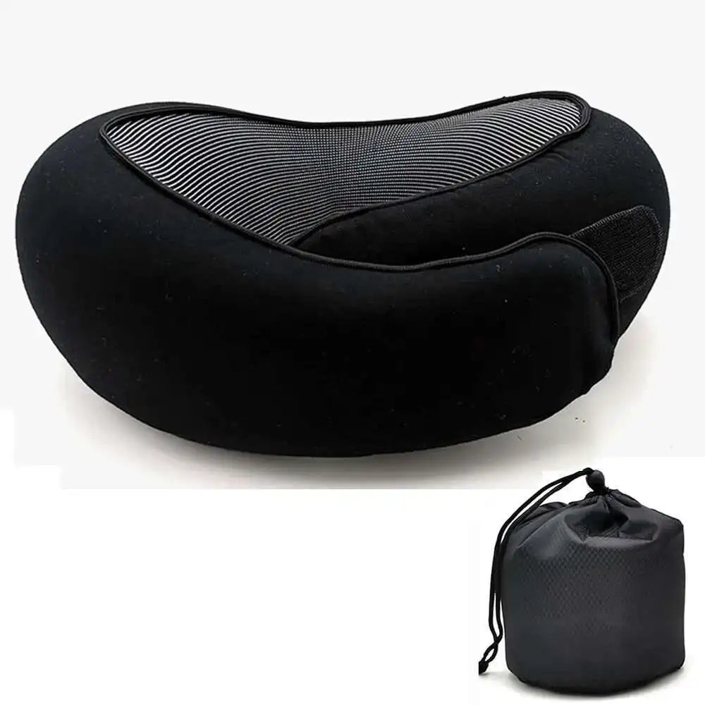 PuffyFuzzy™ Memory Foam Travel Neck Pillow