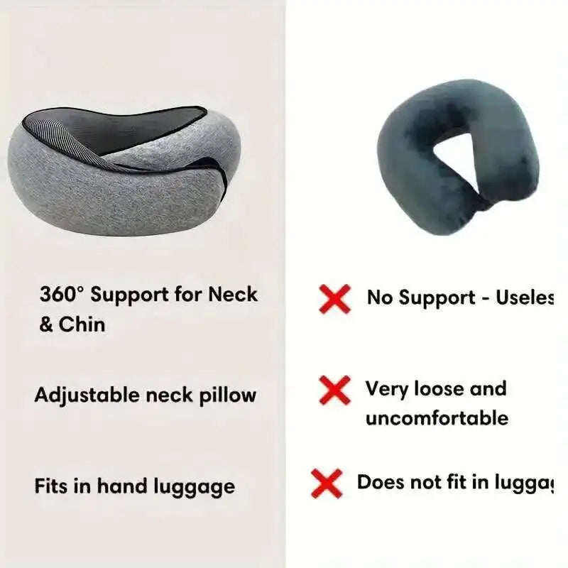 PuffyFuzzy™ Memory Foam Travel Neck Pillow