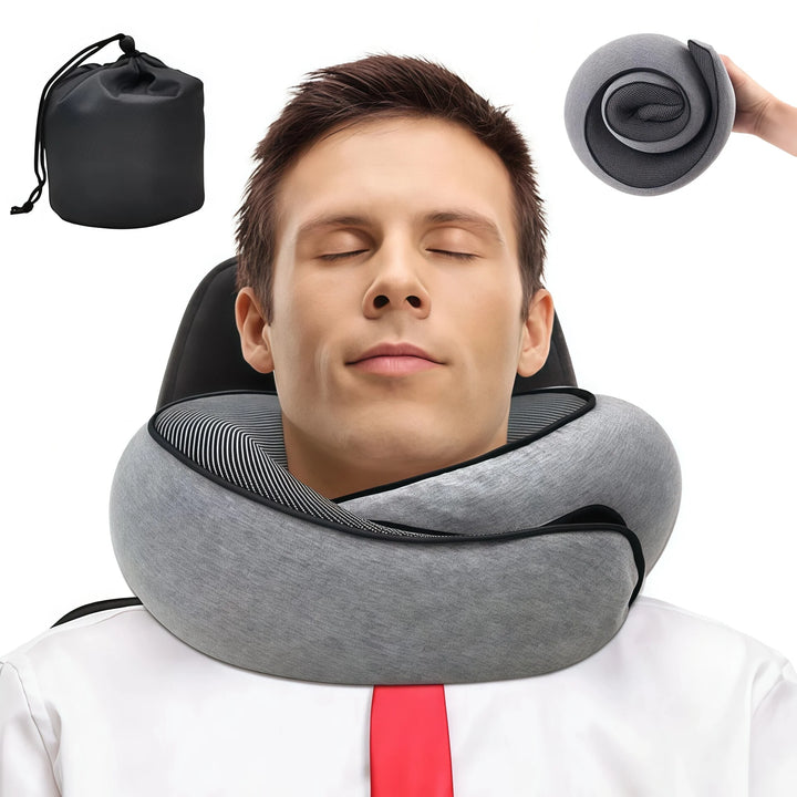 PuffyFuzzy™ Memory Foam Travel Neck Pillow