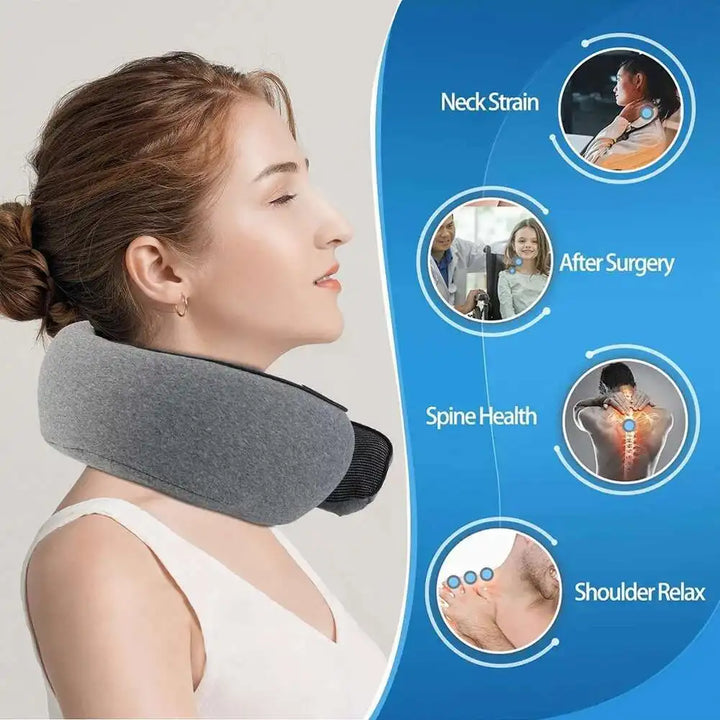 PuffyFuzzy™ Memory Foam Travel Neck Pillow