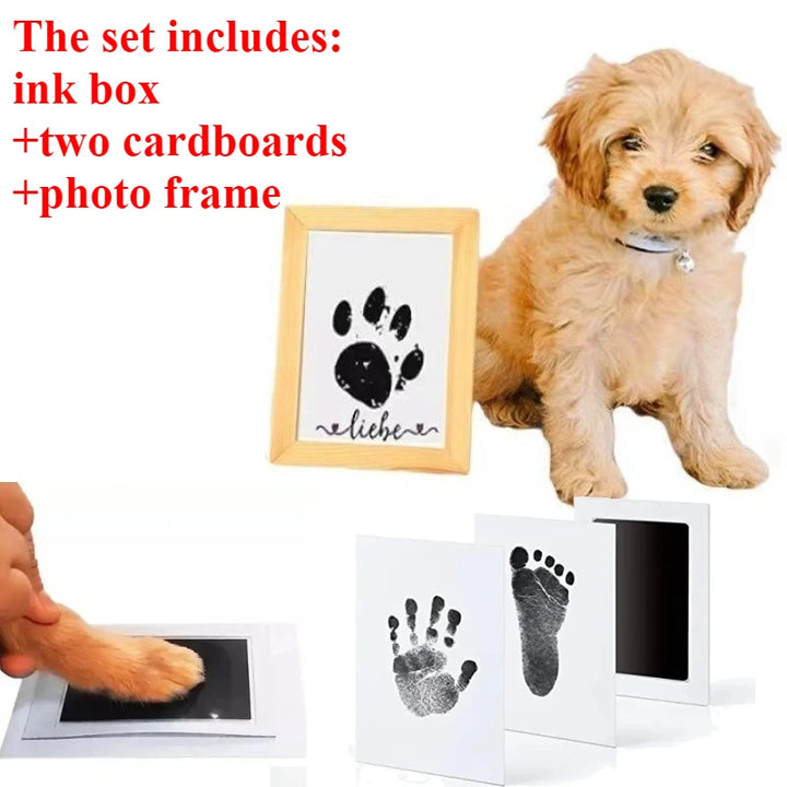 Paw Print Clean Touch Ink Pad, Dog Or Cat Pet Owner Keepsake, DIY Inkless Nose and Pawprint Impression Making Kit