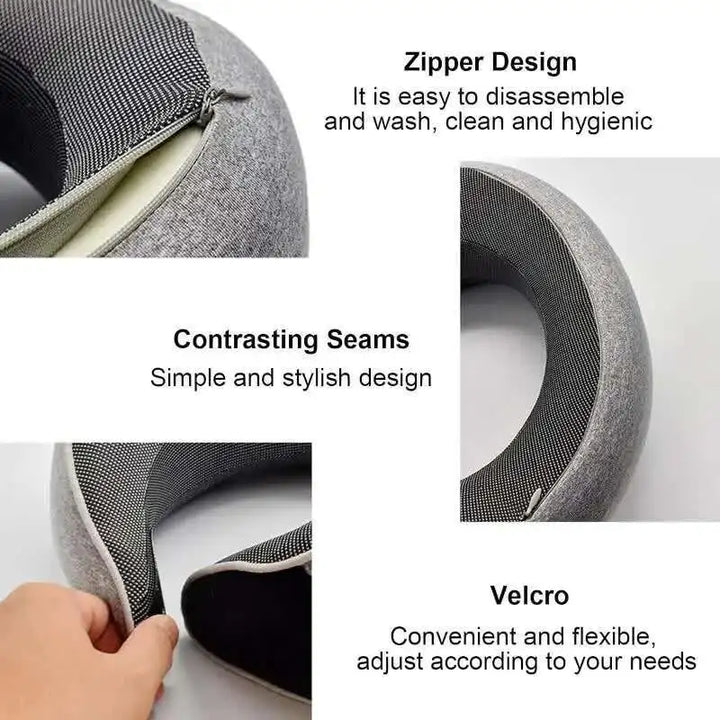 PuffyFuzzy™ Memory Foam Travel Neck Pillow